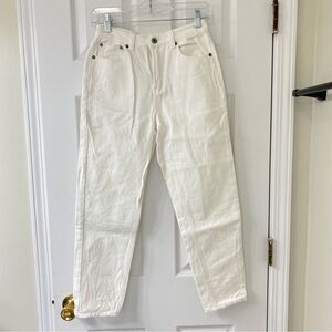 Princess Polly White Off White Jeans High Rise 5 Pocket 100% Cotton Size 5